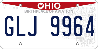 OH license plate GLJ9964