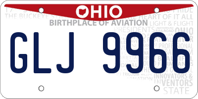 OH license plate GLJ9966