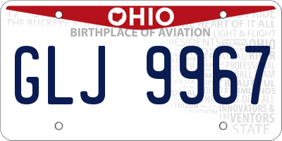 OH license plate GLJ9967