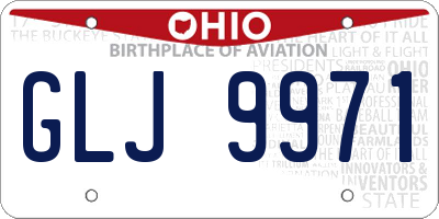 OH license plate GLJ9971