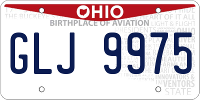 OH license plate GLJ9975