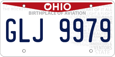 OH license plate GLJ9979