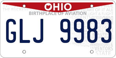 OH license plate GLJ9983