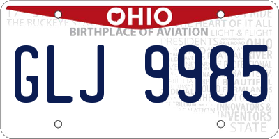 OH license plate GLJ9985