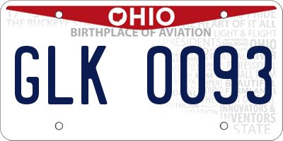 OH license plate GLK0093