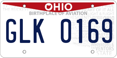 OH license plate GLK0169
