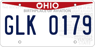 OH license plate GLK0179