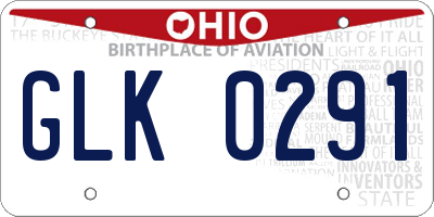 OH license plate GLK0291