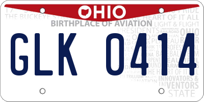 OH license plate GLK0414