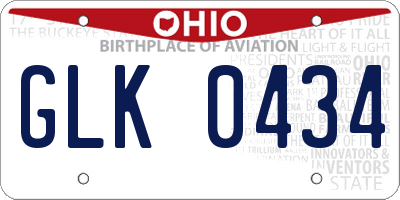 OH license plate GLK0434