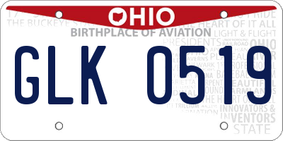 OH license plate GLK0519