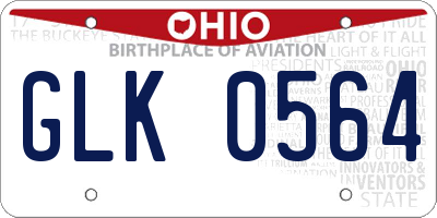 OH license plate GLK0564