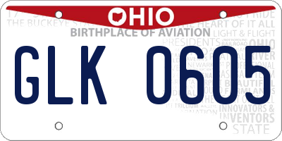 OH license plate GLK0605