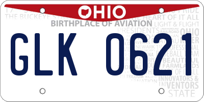 OH license plate GLK0621