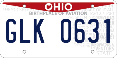 OH license plate GLK0631