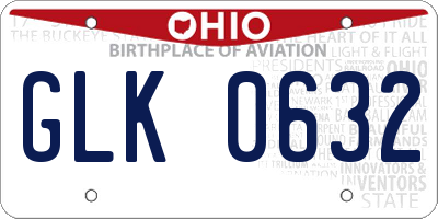 OH license plate GLK0632