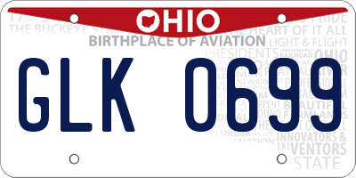 OH license plate GLK0699