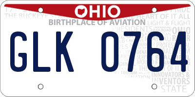 OH license plate GLK0764