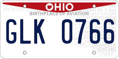 OH license plate GLK0766