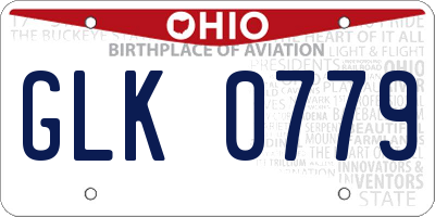 OH license plate GLK0779