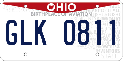 OH license plate GLK0811