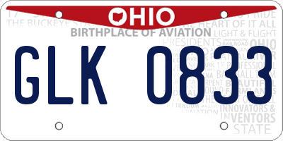 OH license plate GLK0833