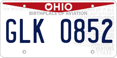 OH license plate GLK0852
