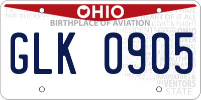 OH license plate GLK0905