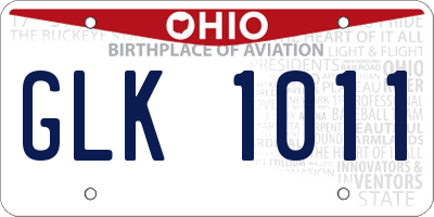 OH license plate GLK1011