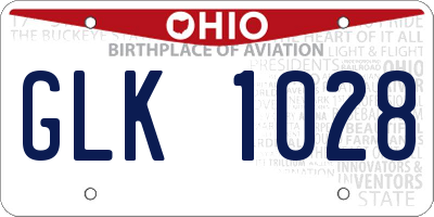 OH license plate GLK1028