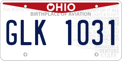 OH license plate GLK1031