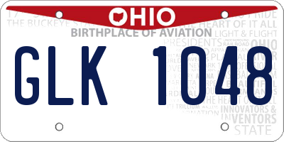 OH license plate GLK1048