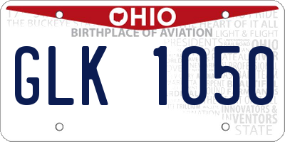 OH license plate GLK1050