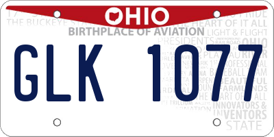 OH license plate GLK1077