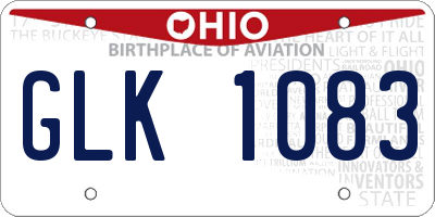 OH license plate GLK1083