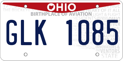 OH license plate GLK1085