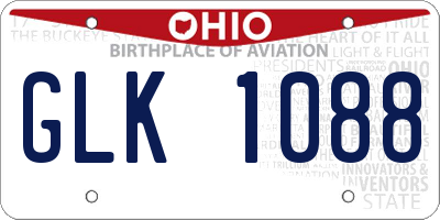 OH license plate GLK1088