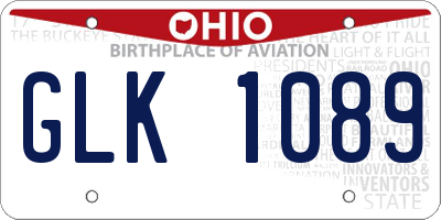 OH license plate GLK1089