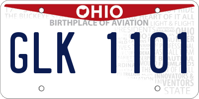OH license plate GLK1101