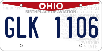OH license plate GLK1106