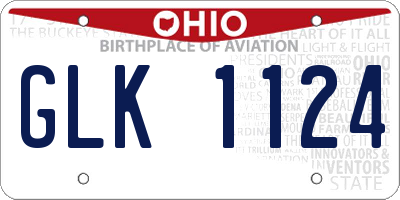 OH license plate GLK1124