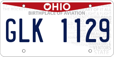 OH license plate GLK1129