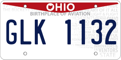 OH license plate GLK1132