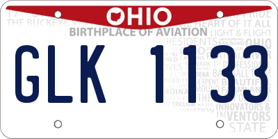 OH license plate GLK1133