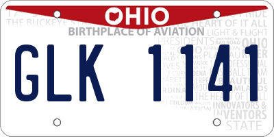 OH license plate GLK1141
