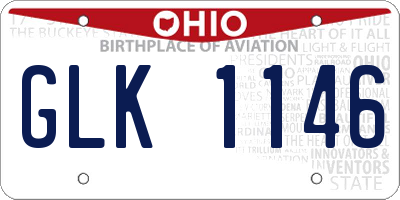 OH license plate GLK1146