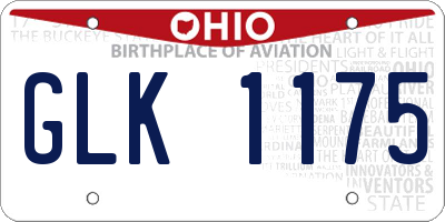 OH license plate GLK1175