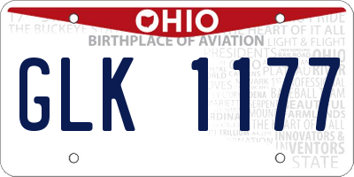OH license plate GLK1177