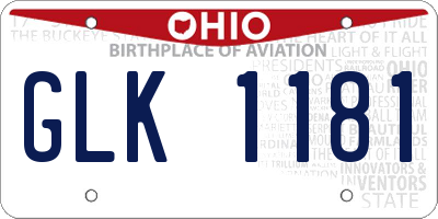 OH license plate GLK1181