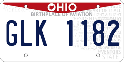 OH license plate GLK1182